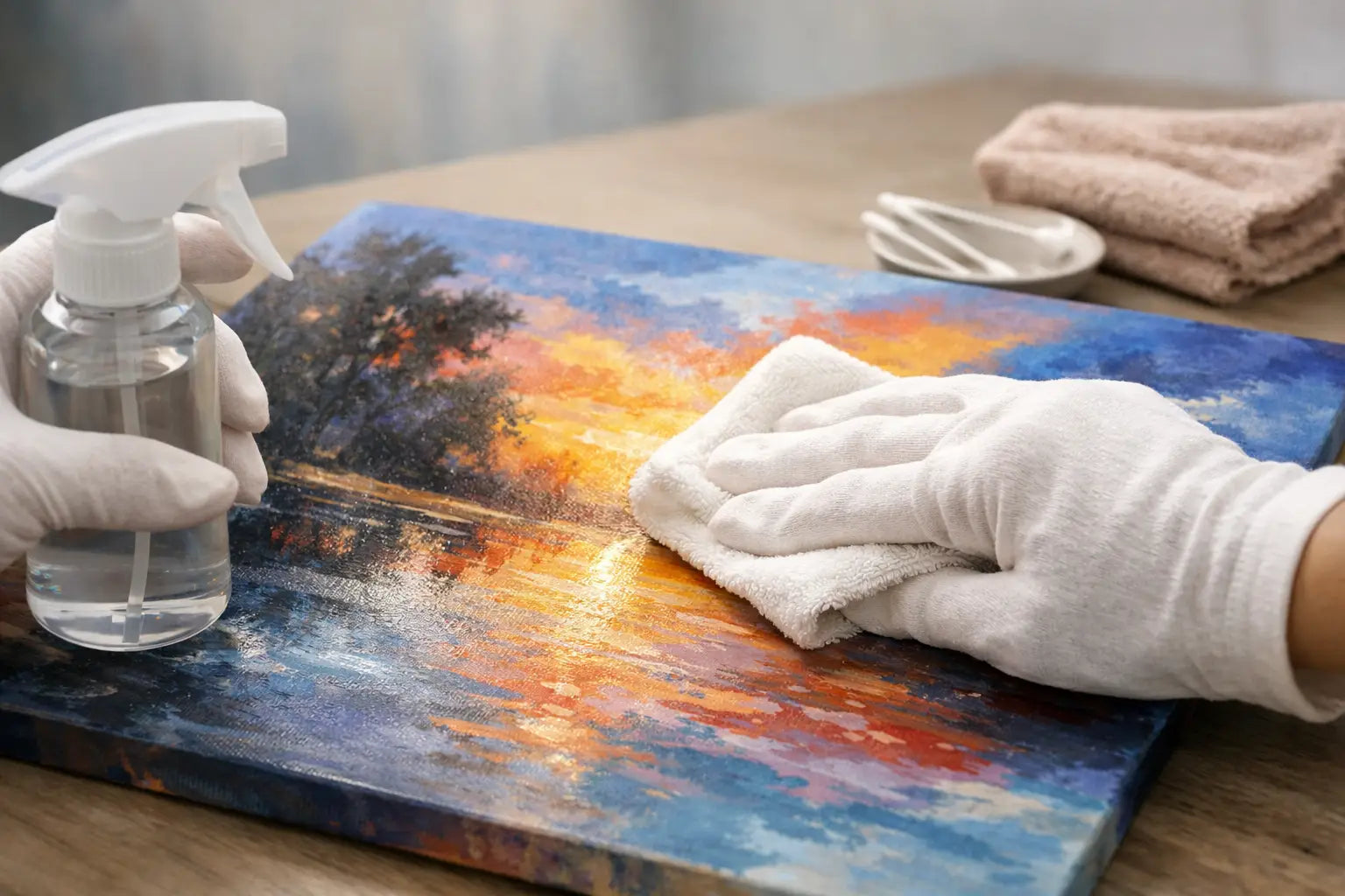 How to Clean Acrylic Paintings Without Damage