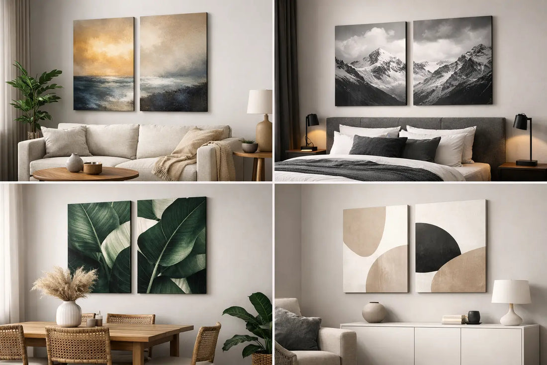 12 Diptych Wall Art Ideas for Modern Rooms