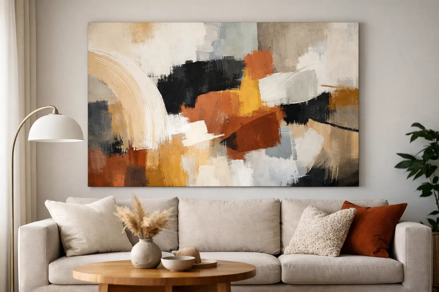 Hand Painted Abstract Wall Decor That Holds a Room
