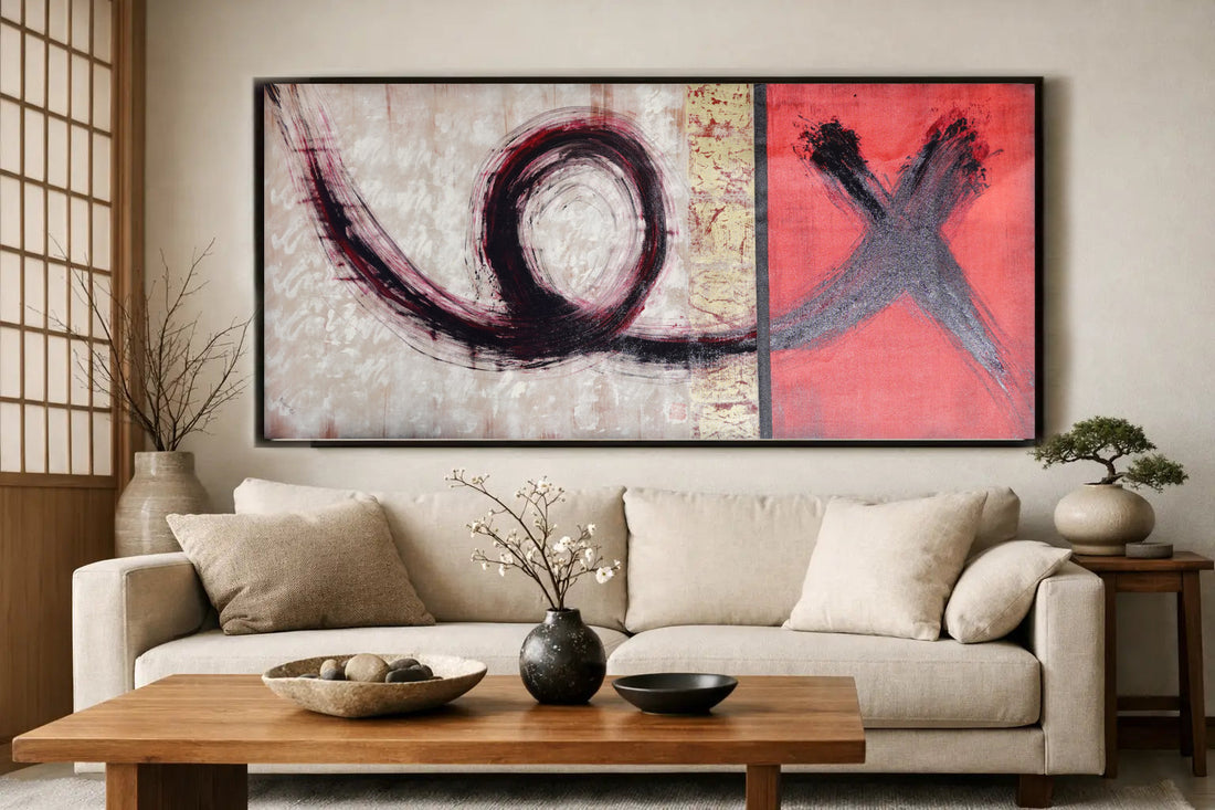 Japanese Inspired Abstract Paintings at Home