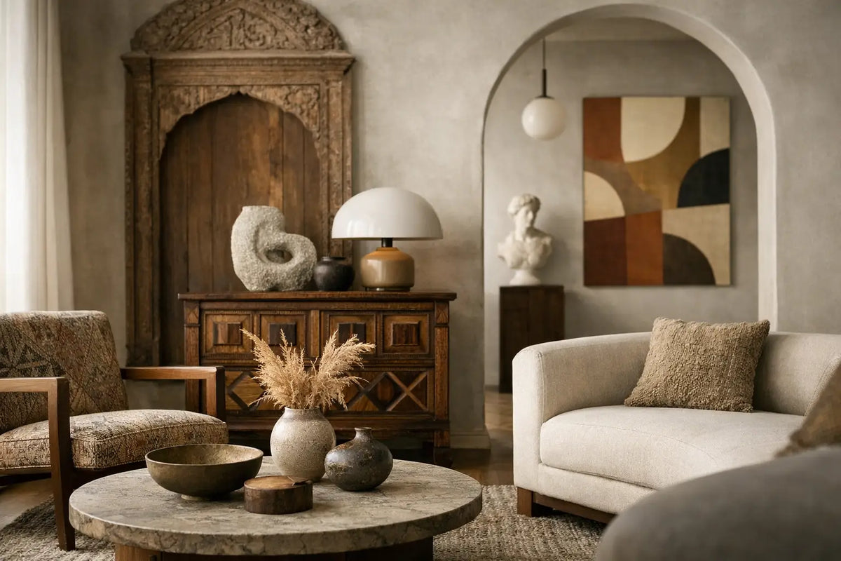 The Heritage Modern Design Trend in Artful Interiors