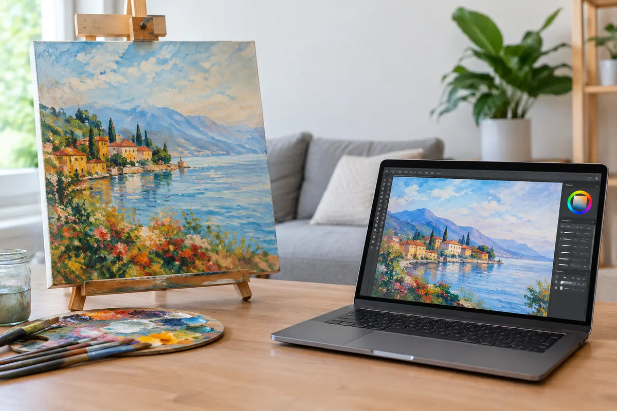 Hand-Painted Art Versus Digital Art for Your Home
