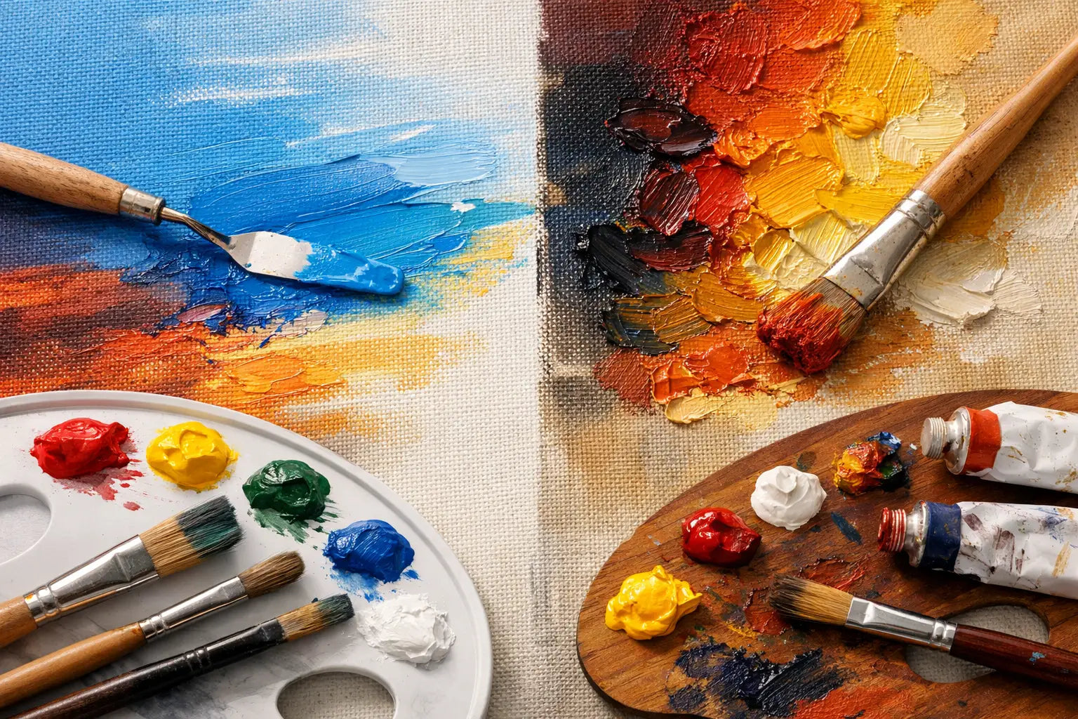 Difference Between Acrylic and Oil Paint on Canvas