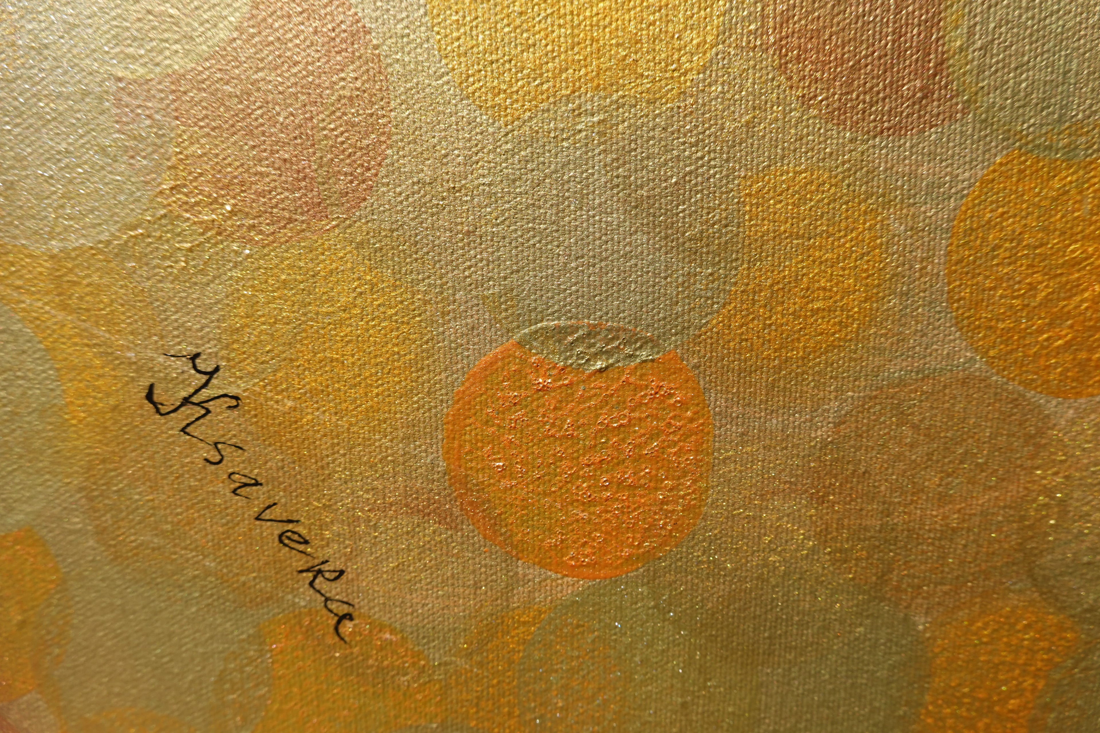 Peinture abstraite A1372 - Or et bronze. Œuvre originale sur toile de Ksavera.