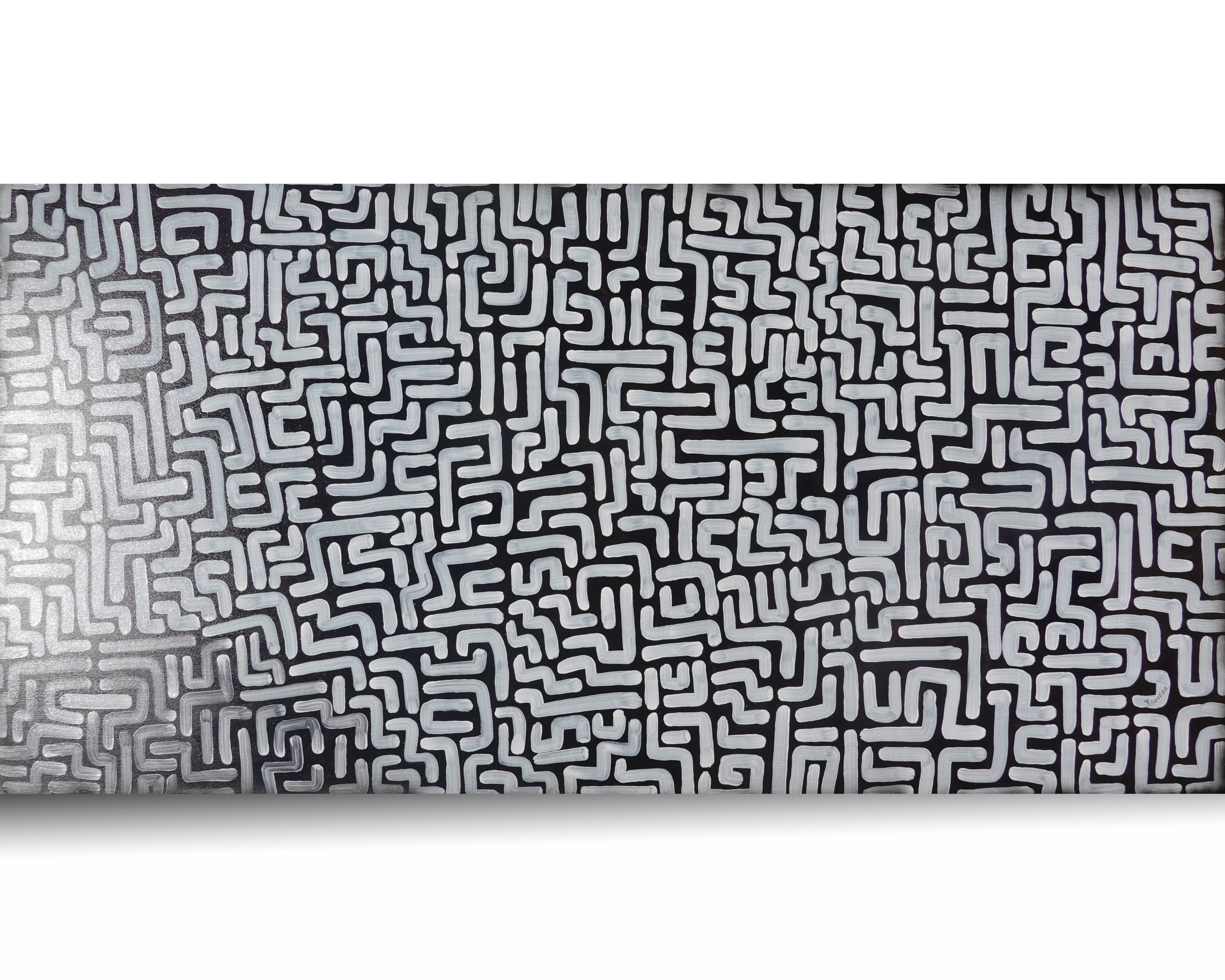 Abstract Painting A1383 Black and White Original Canvas Art by Ksavera