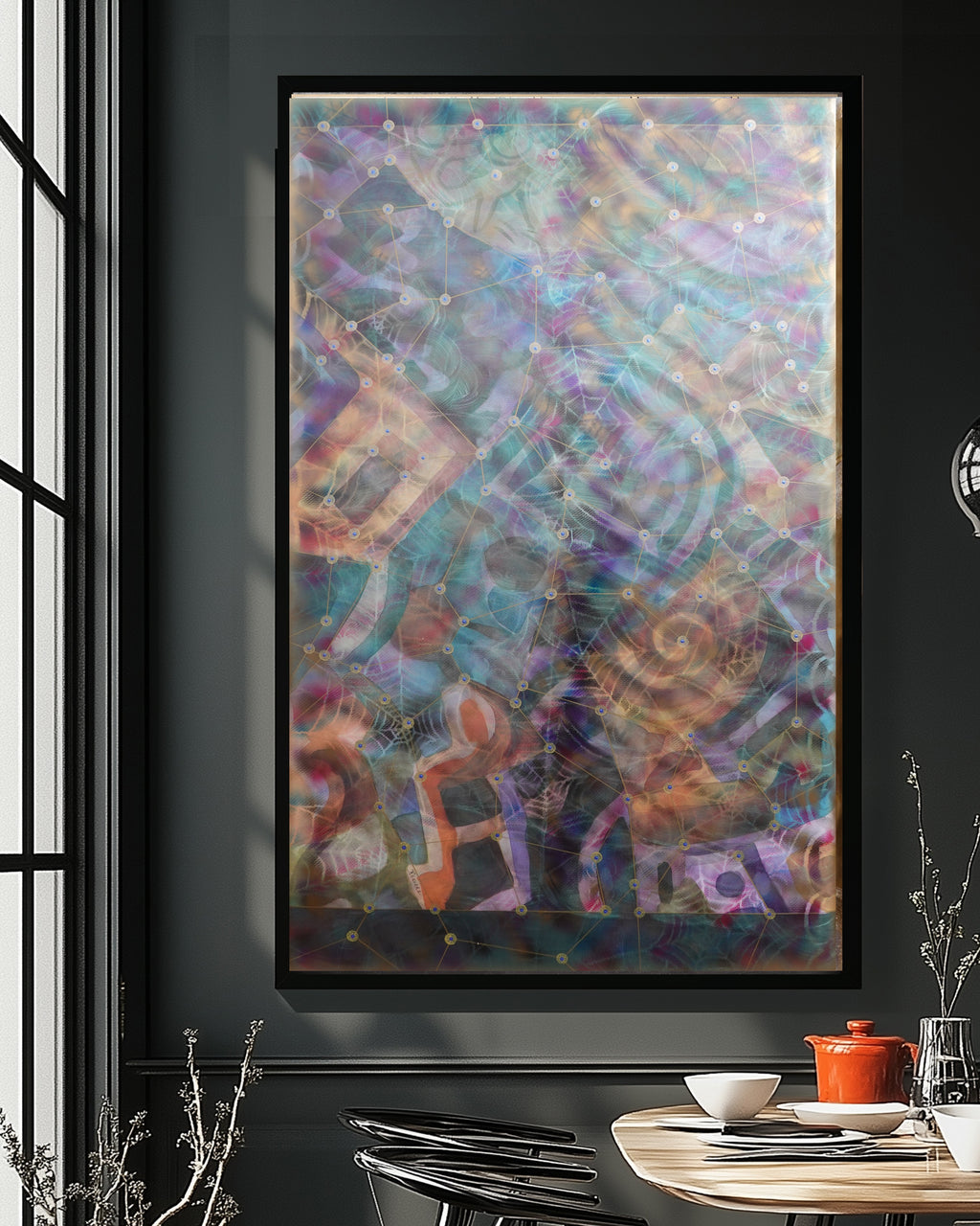 Abstract A1452 is a large-scale pearlescent Original Acrylic Painting on unstretched canvas by artist Ksavera.
