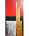 Abstract A1454 red black gold is a large-scale Original Acrylic Painting on unstretched canvas by artist Ksavera