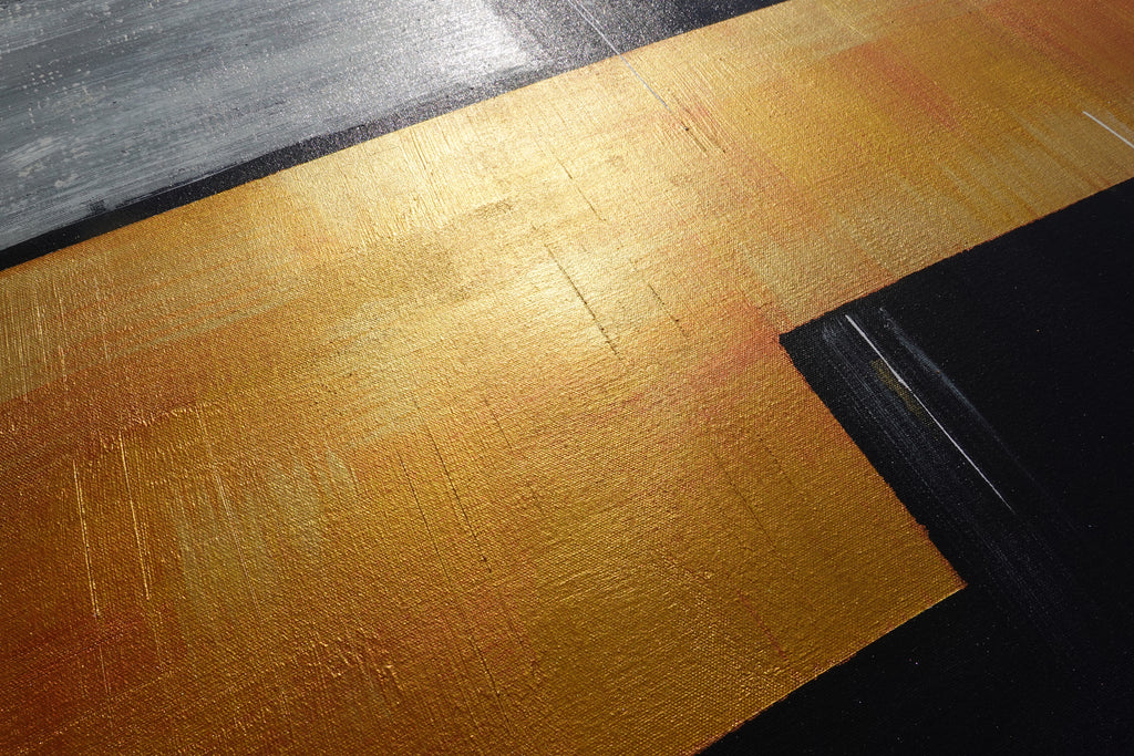 Abstract A1454 red black gold is a large-scale Original Acrylic Painting on unstretched canvas by artist Ksavera