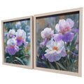 Iris B103 – Kunstdruck handveredelt auf Leinwand gerahmt – Diptychon von Künstler Ksavera