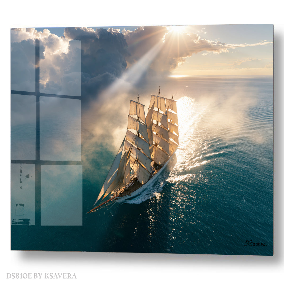 Sailing Ship - Acrylic glass Print 12"x16" and 40"x30" - DS0810E - US