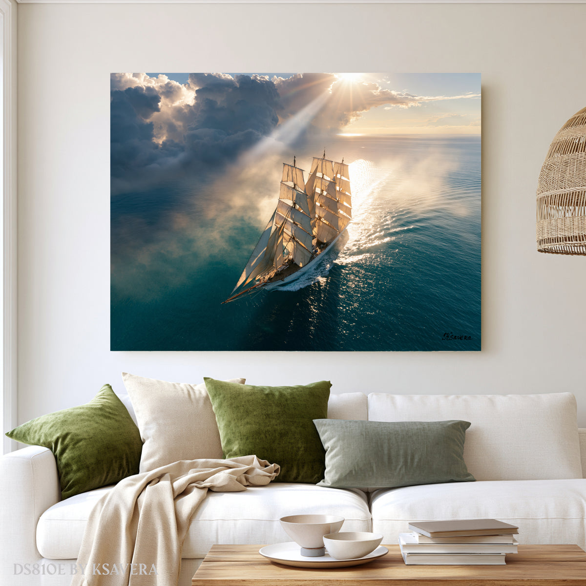 Sailing Ship - Acrylic glass Print 12"x16" and 40"x30" - DS0810E - US