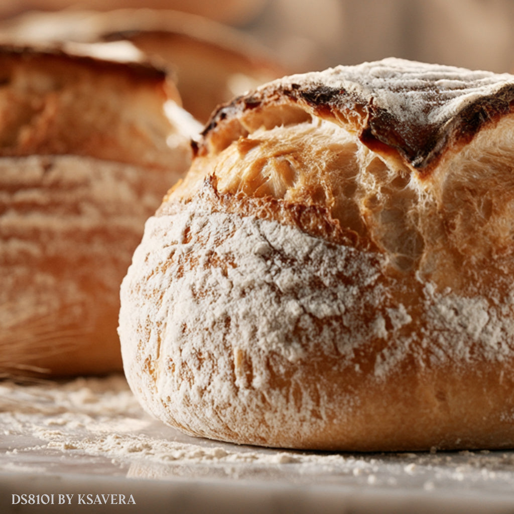 Sourdough Bread - Fresh hot Loaf - Acrylic glass Print 12"x16" and 40"x30" - DS0810I - US
