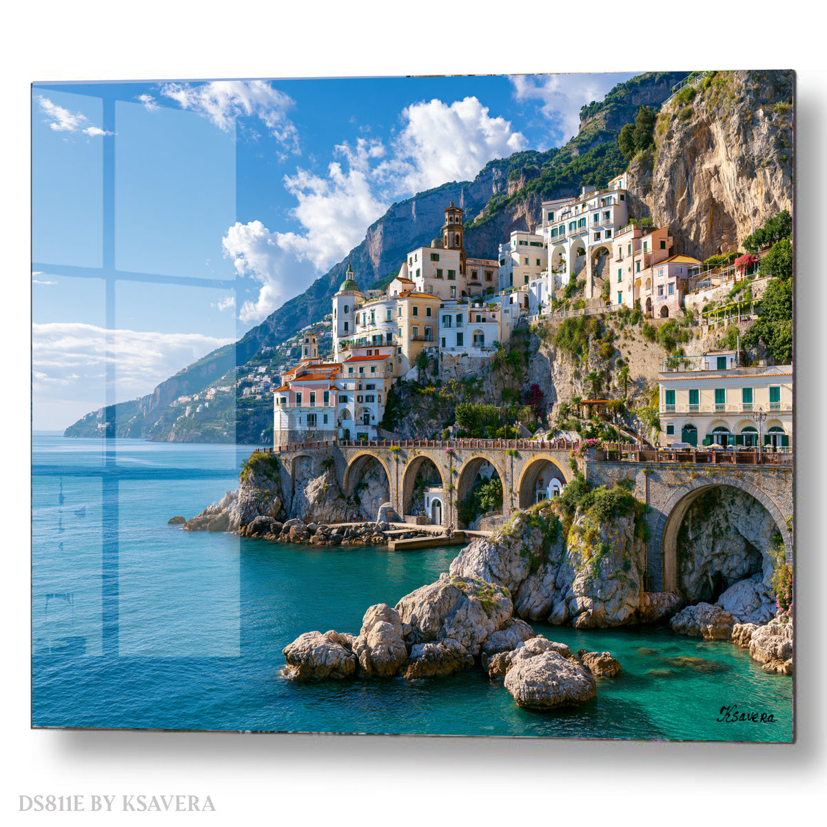 Amalfi Italian Riviera - Coastal Italy - Mediterranean Photography - Acrylic glass Print 12"x16" and 40"x30" - DS0811E - US