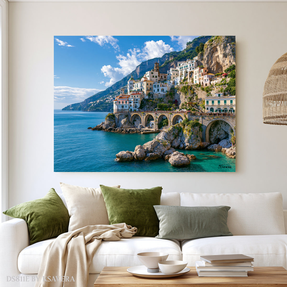 Amalfi Italian Riviera - Coastal Italy - Mediterranean Photography - Acrylic glass Print 12"x16" and 40"x30" - DS0811E - US