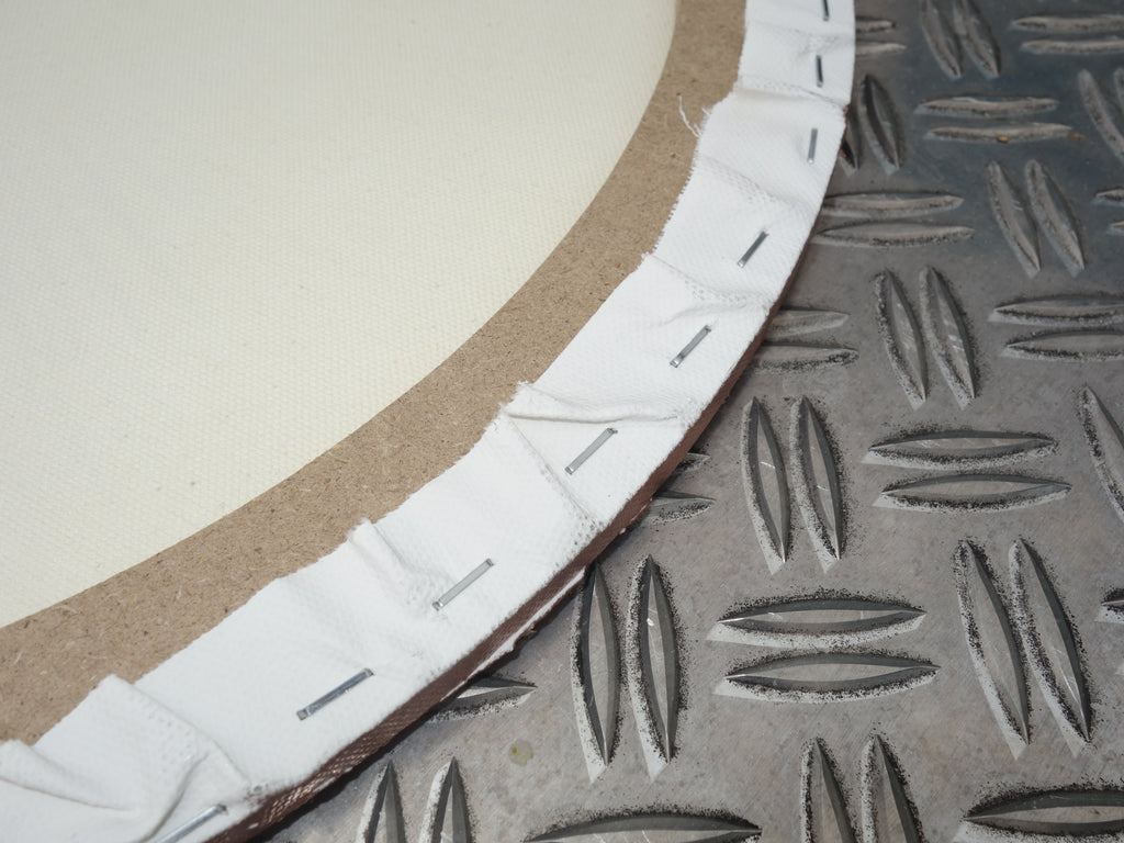 Peintures représentant le bord de mer « Abstrait A547 » - peinture ronde bleue de l'artiste Ksavera