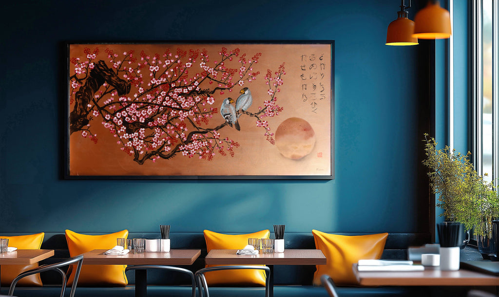 Sakura J418 extra large Japanese bronze original painting by Ksavera