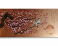 Sakura J418 extra large Japanese bronze original painting by Ksavera