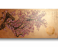 Japanese Sakura J425 is a large-scale Japanese-inspired bronze painting
Original Acrylic Painting on unstretched canvas by artist Ksavera.