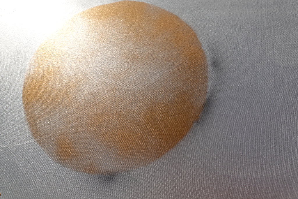 Love Birds and white Sakura J431 is a large-scale Japanese-inspired silver painting
Original Acrylic Painting on unstretched canvas by artist Ksavera.