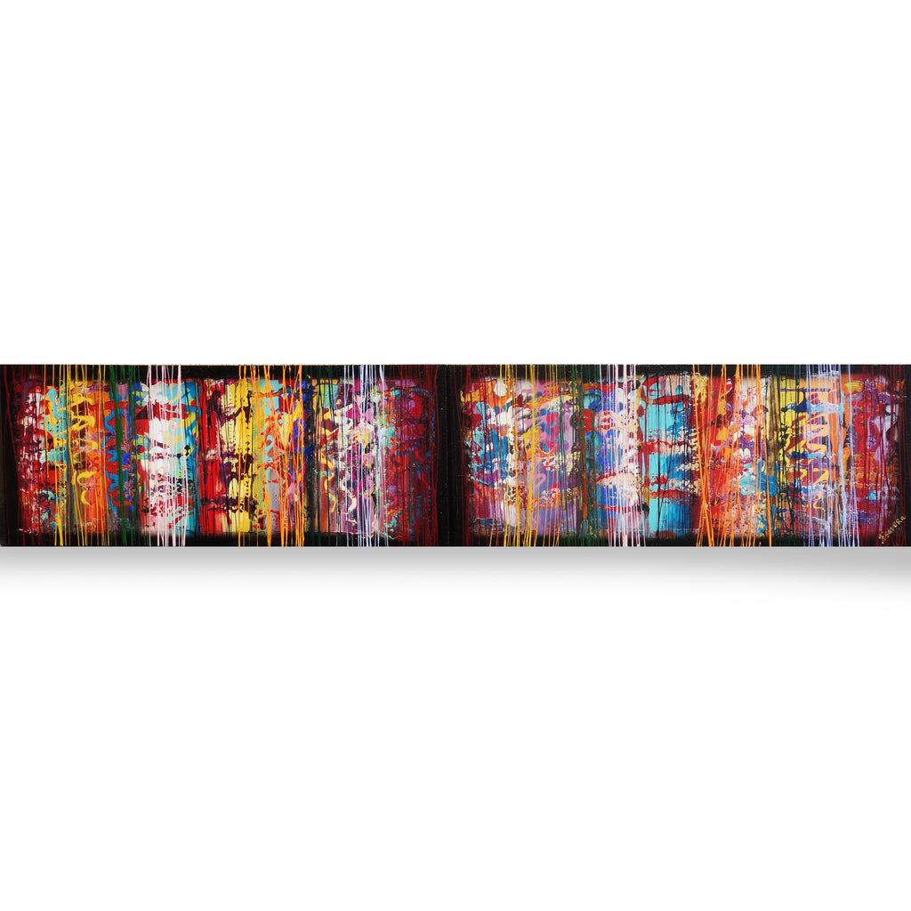 Colorful Paintings “Abstract A620” — Impasto Long Diptych

Original Acrylic Painting on Stretched Canvas by Artist Ksavera