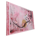 Birds and Sakura J245 — Japanese rose Triptych - Original Acrylic Painting by Ksavera