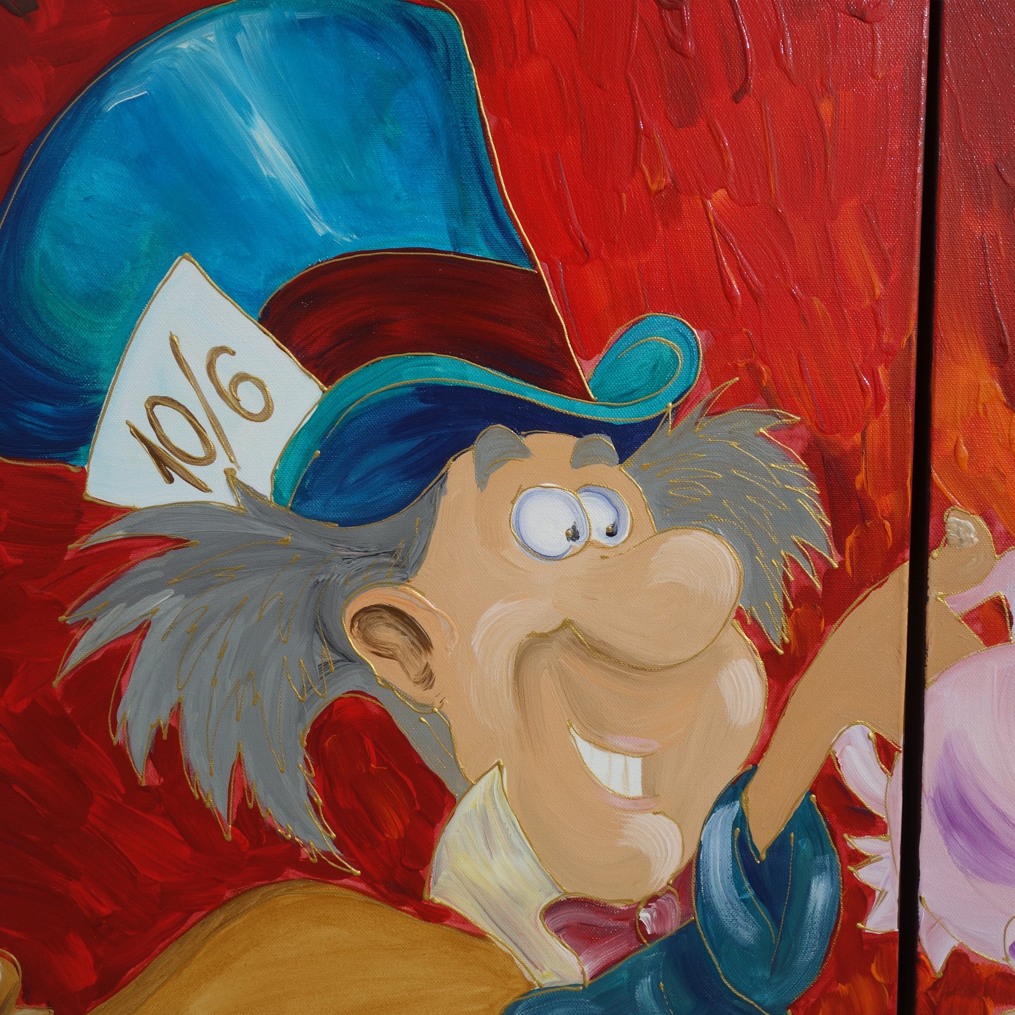 Large original Paintings “Mad tea party F143” - Triptych by Ksavera