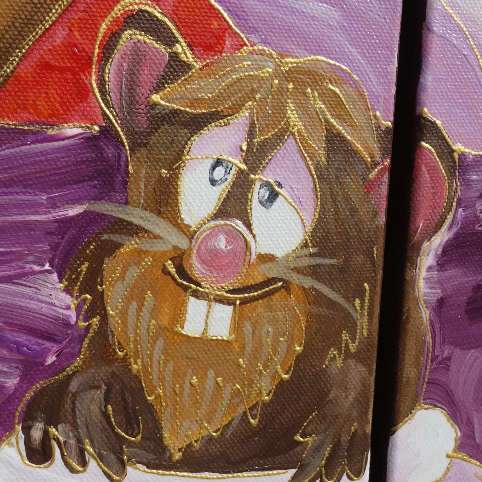 Large original Paintings “Mad tea party F143” - Triptych by Ksavera