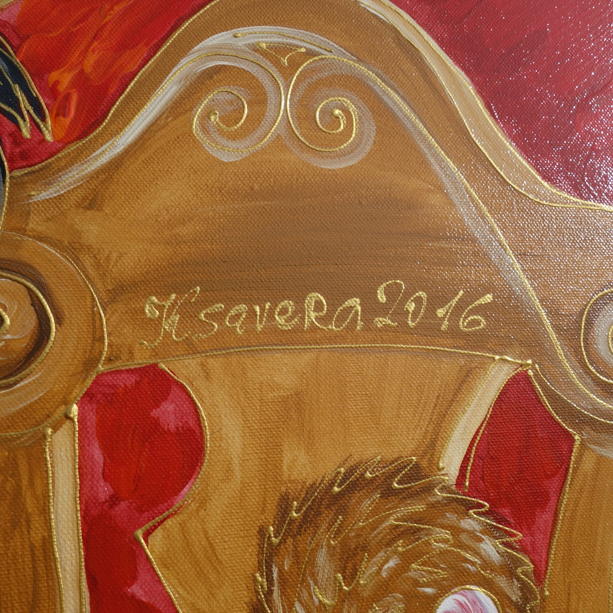 Large original Paintings “Mad tea party F143” - Triptych by Ksavera