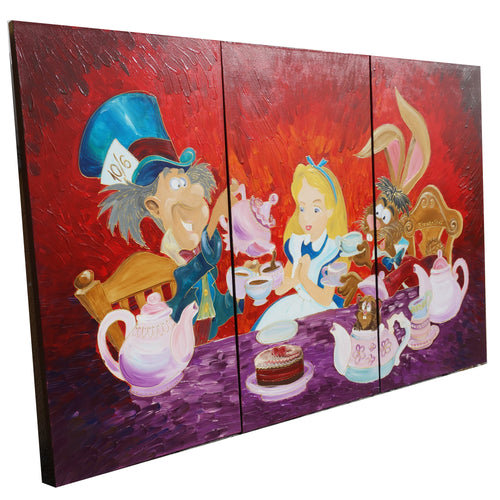 Large original Paintings “Mad tea party F143” - Triptych by Ksavera