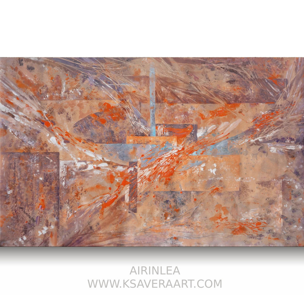 Abstract i001 is a large-scale beige orange painting
Original Acrylic Painting on unstretched canvas by artist Airinlea.