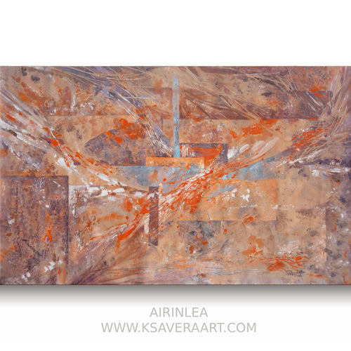 Abstract i001 is a large-scale beige orange painting
Original Acrylic Painting on unstretched canvas by artist Airinlea.