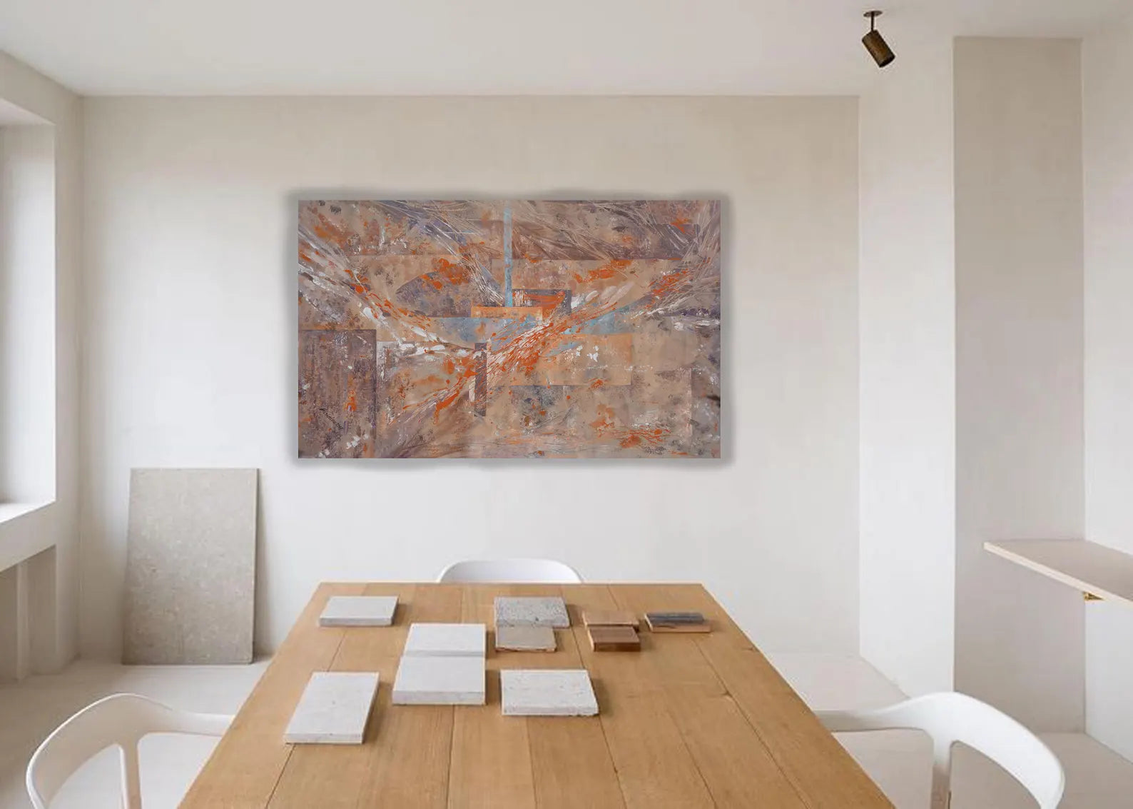 Abstract i001 is a large-scale beige orange painting
Original Acrylic Painting on unstretched canvas by artist Airinlea.