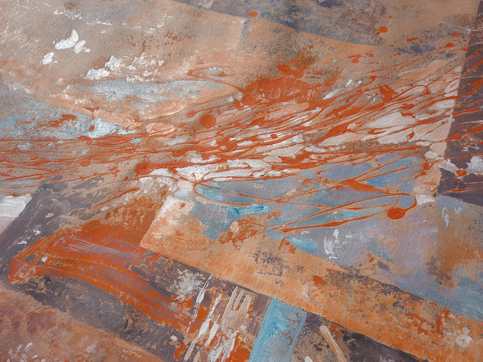 Abstract i001 is a large-scale beige orange painting
Original Acrylic Painting on unstretched canvas by artist Airinlea.