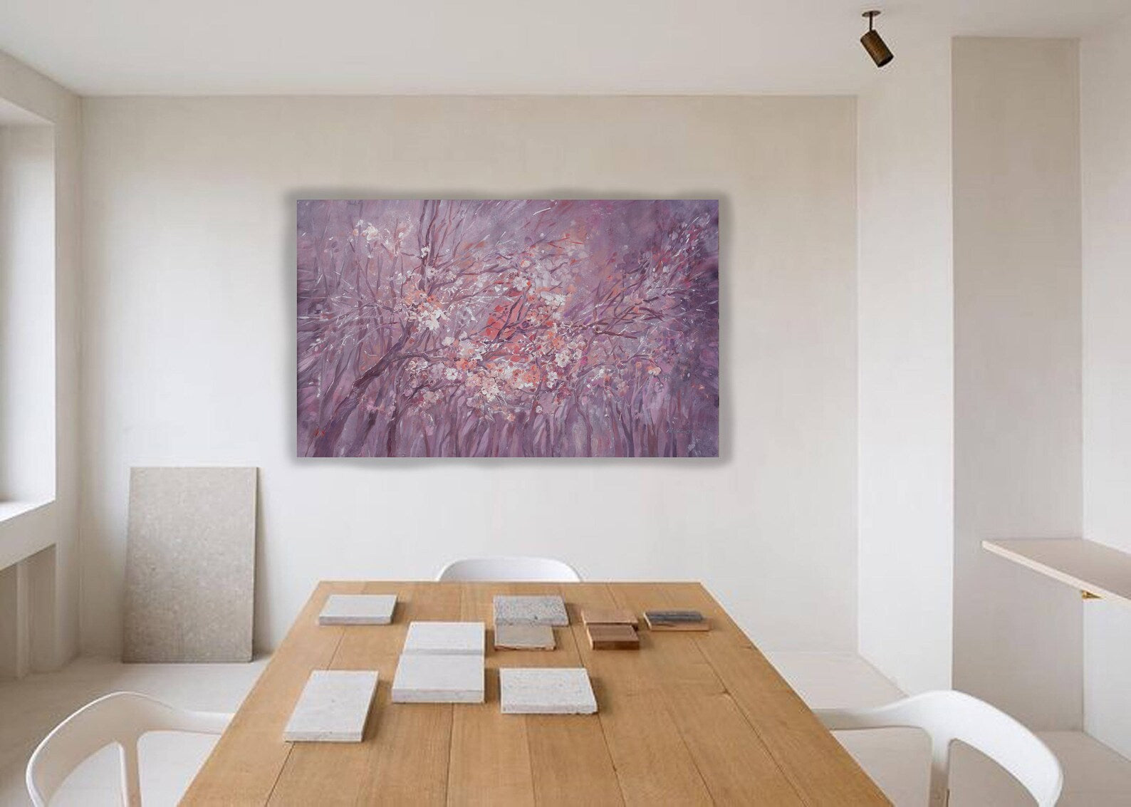 Sakura i002 is a large-scale purple floral painting
Original Acrylic Painting on unstretched canvas by artist Airinlea.