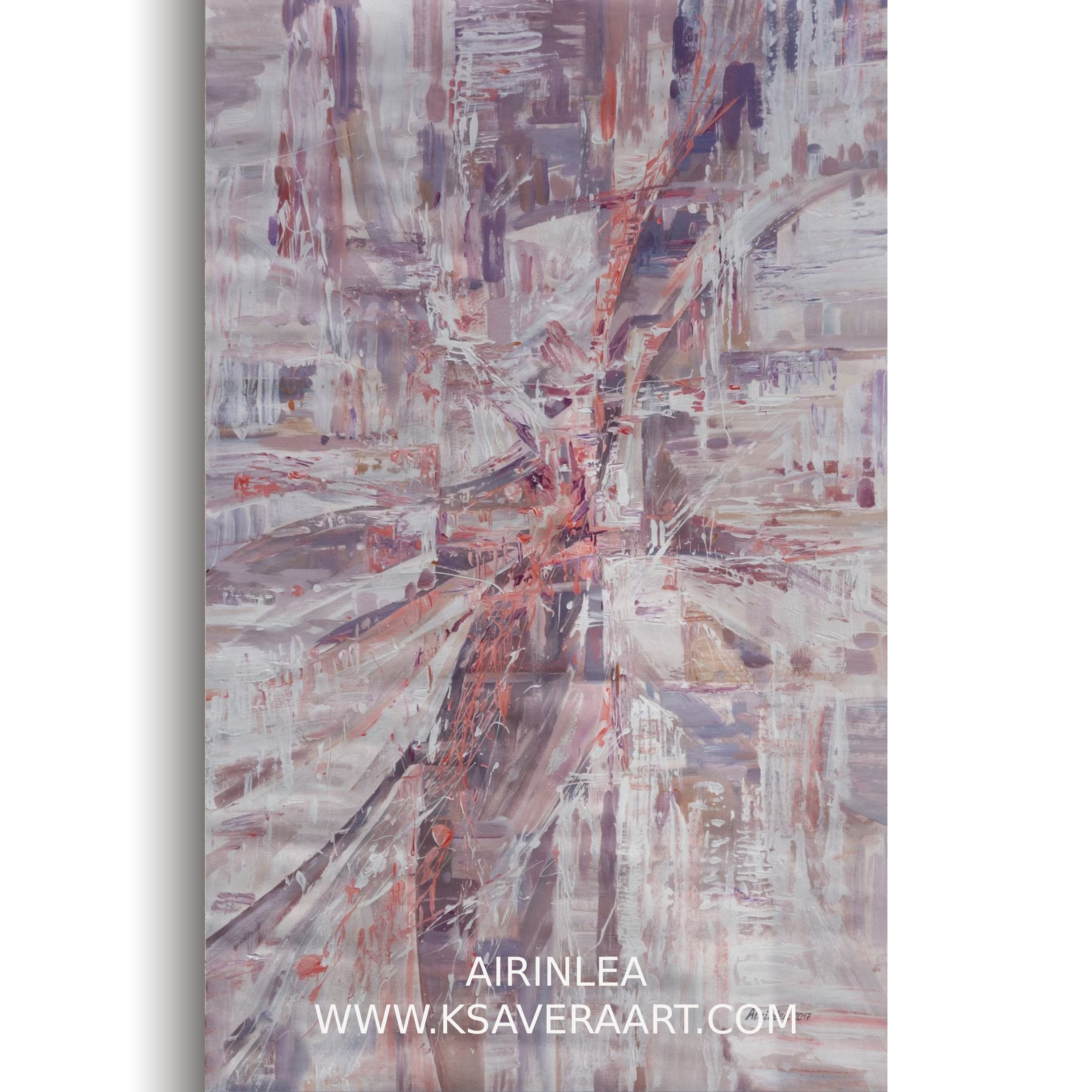 Abstract i004 is a large beige painting - Original Acrylic Painting on unstretched canvas by artist Airinlea.