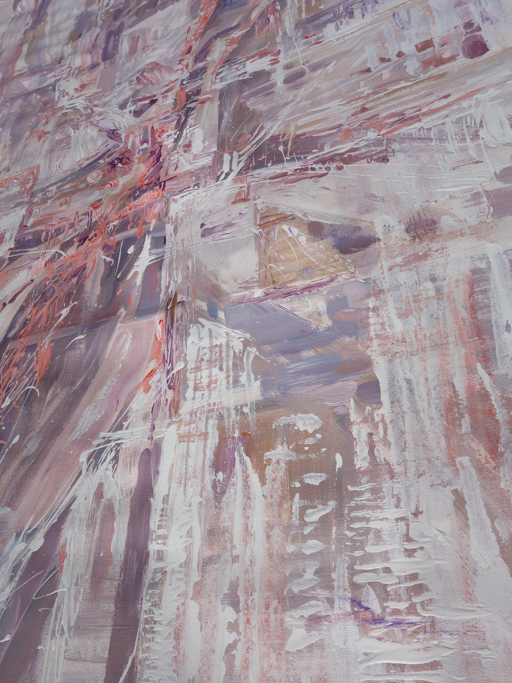 Abstract i004 is a large beige painting - Original Acrylic Painting on unstretched canvas by artist Airinlea.