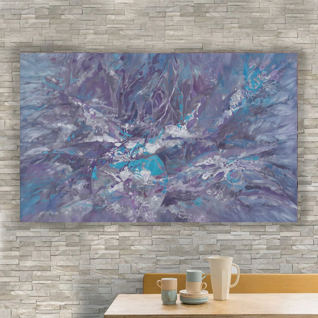 Abstract i007 is a large-scale grey blue painting
Original Acrylic Painting on unstretched canvas by artist Airinlea.
