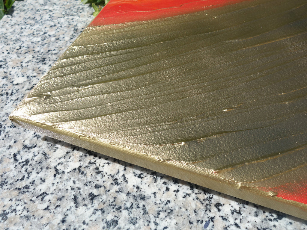 Peintures abstraites rose argenté A037 — Grand triptyque texturé de Ksavera