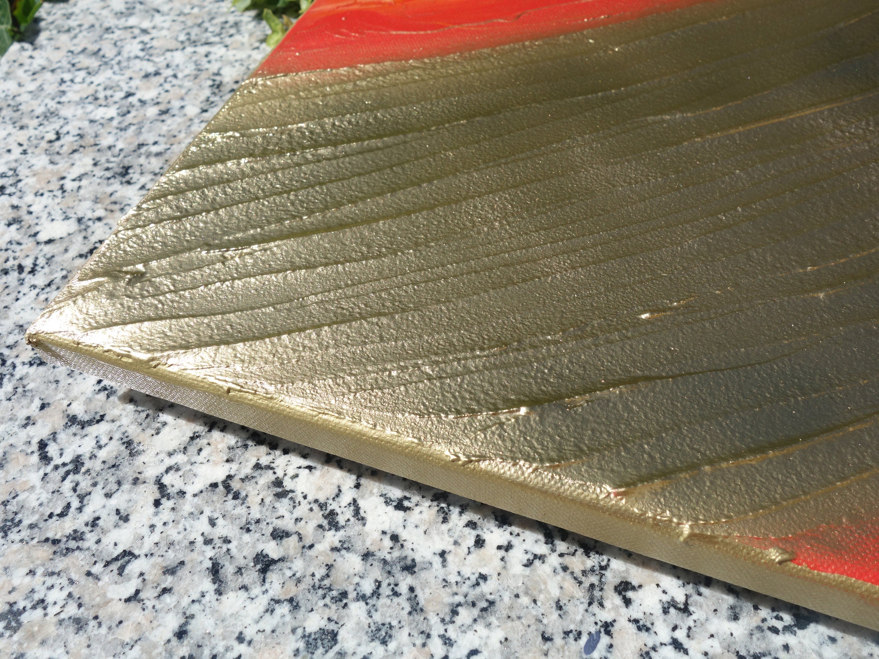 Peintures abstraites rose argenté A037 — Grand triptyque texturé de Ksavera