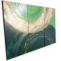 Green gold Paintings “Abstract A056” — Large textured Triptych by Ksavera