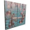 Copper patina Paintings “Abstract A029” - Textured Long Diptych by Ksavera