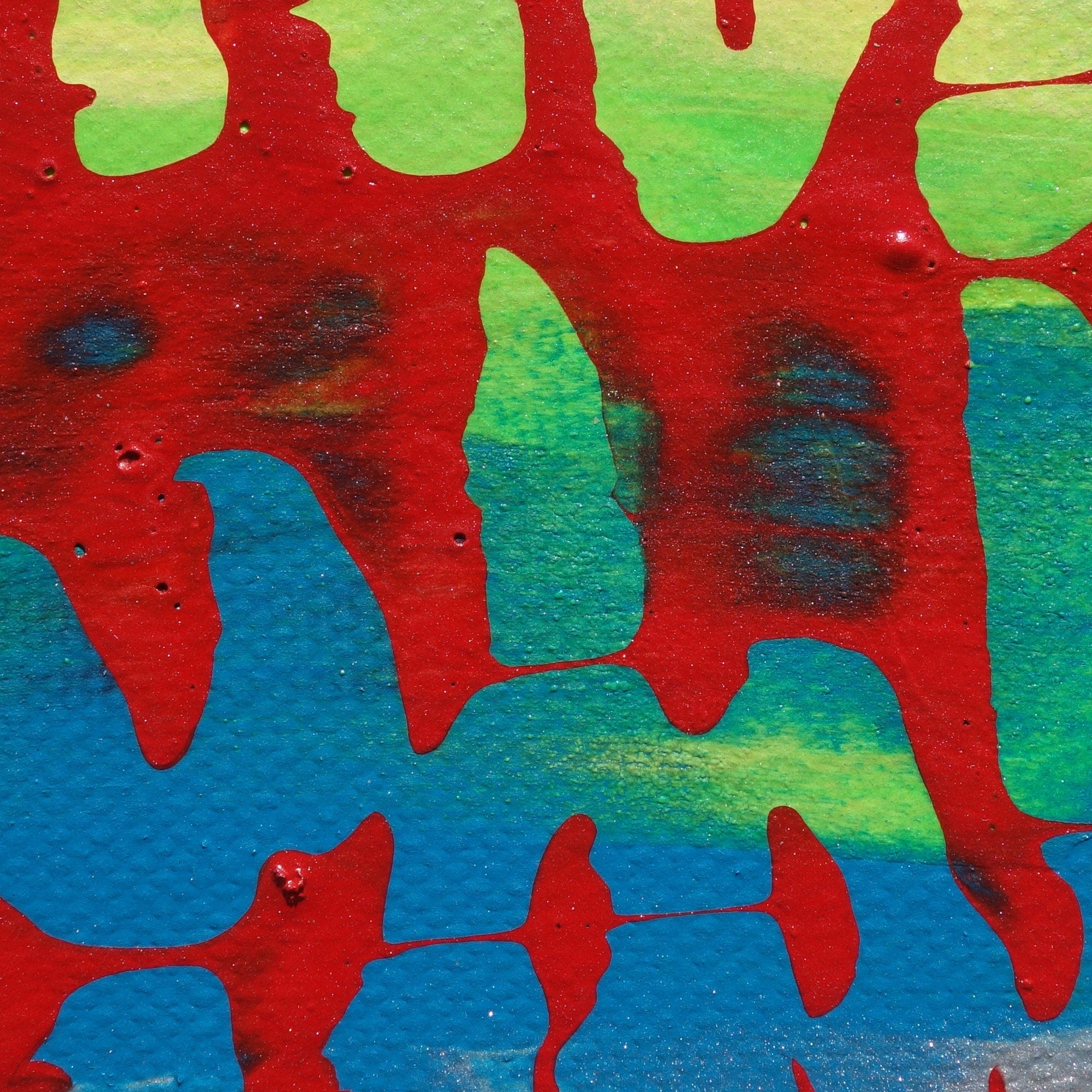 Silver colorful Paintings “Abstract A460” - Large palette knife Triptych by Ksavera