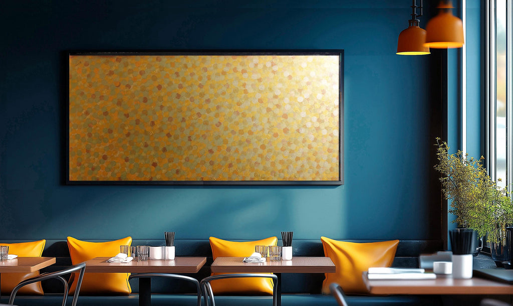 Peinture abstraite A1372 - Or et bronze. Œuvre originale sur toile de Ksavera.