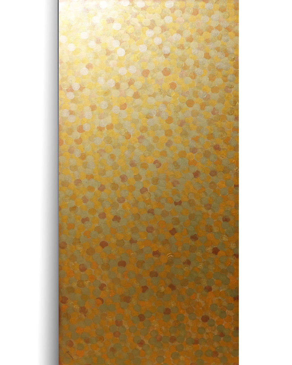 Peinture abstraite A1372 - Or et bronze. Œuvre originale sur toile de Ksavera.