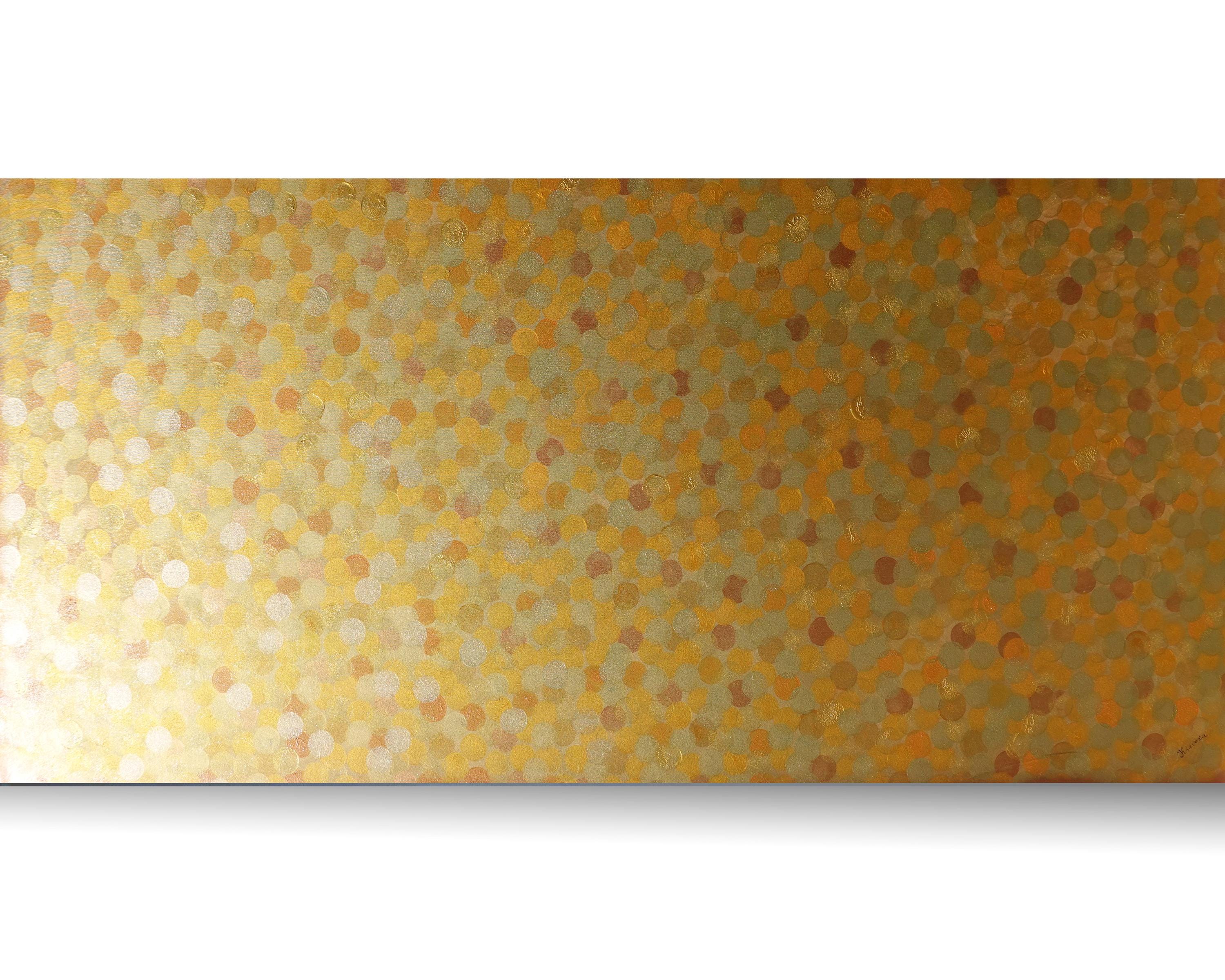 Peinture abstraite A1372 - Or et bronze. Œuvre originale sur toile de Ksavera.