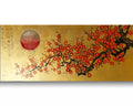 Red Sakura J475 — gold Japanese Painting | Large Acrylic on Canvas | Ksavera