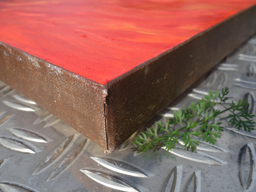 Old town Dolce Acqua S038 large orange original paintings by Ksavera